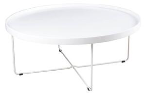MUZZA Konferenčný stolík bunro Ø 90 cm biely