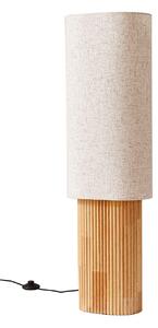 Stojacie Lampa Lindby, Kimiko, Drevo, Obývacia izba, Tkanina / Textil, Škandinávsky