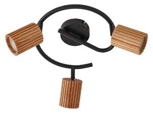 Stropné Lampa Lindby, Stralino, stmievateľné, Drevo, Chodba, Drevo, Moderný