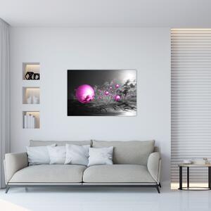 Obraz ružových gulí (90x60 cm)
