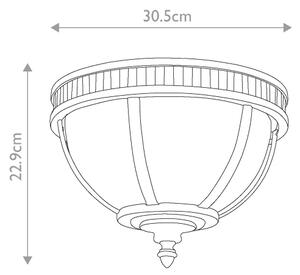 Kichler - Vonkajšie stropné svietidlo HALLERON 3xE14/40W/230V IP44 antracit