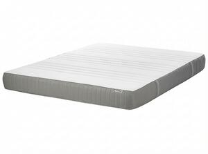 Penový matrac biely a sivý polyester 180 x 200 cm stredne tvrdý snímateľný poťah so zipsom