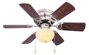 ZEVENTI - Stropný ventilátor GALDANA 1xE27/60W/230V hnedá/béžová