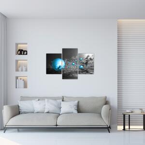 Obraz svetlo modrých gulí (90x60 cm)