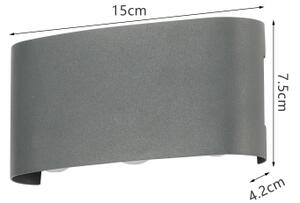 Brilagi - LED vonkajšie nástenné svietidlo FLAREBOX LED/6W/230V antracit IP65
