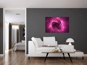Obraz modernej ružovej abstrakcie (90x60 cm)