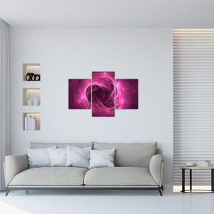 Obraz modernej ružovej abstrakcie (90x60 cm)