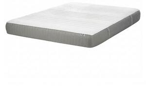 Matrac z pamäťovej peny biely a sivý polyester 140 x 200 cm tvrdý so snímateľným poťahom memory foam