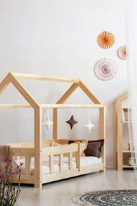 Adeko Detská posteľ domček so zábranou Mila MBP Veľkosť spacej plochy: 120x200 cm