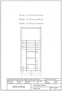 Adeko Detská poschodová posteľ domček Mila DMPB Veľkosť spacej plochy: 160x70 cm