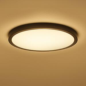 Calex Smart stropné LED svetlo HALO Ø 40 cm čierne IP54 RGB, Čierna, Obývacia izba / jedáleň, Plast, Moderný, Závesné svietidlo