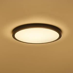 Calex Smart stropné LED svetlo HALO Ø 30 cm čierne IP54 RGB, Čierna, Obývacia izba / jedáleň, Plast, Moderný, Závesné svietidlo