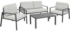 TecTake GmbH záhradná zostava göteborg - svetlo šedá