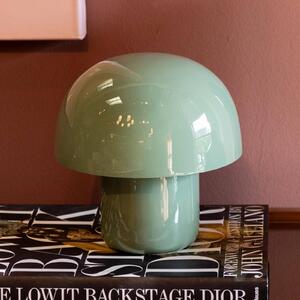 Kare stolová lampa Mushroom, šalviovo zelená, kov, 20 cm, E14, Zelená, Obývacia izba / jedáleň, kov, Dizajn, Stolová lampa