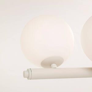 Kare závesné svietidlo Scala Balls, greige, 150 cm, G9, Krémová / jantárovo žltá, Obývacia izba / jedáleň, Sklo, Dizajn, Závesné svietidlo