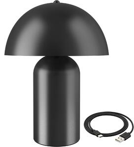 Malá retro stolná lampa Kade, stmievateľná - čierna