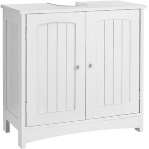 Skrinka pod umývadlo Jasper, 2 priehradky, nosnosť 35 kg - biela