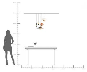 Kare závesné svietidlo Cappelli, viacfarebné, Ø 50 cm, G9, Viacfarebné, Obývacia izba / jedáleň, kov, Dizajn, Závesné svietidlo
