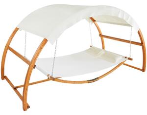 Hojdacia sieť Locarno pre 2 osoby 328x160x171,5cm - týková