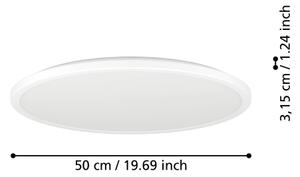 Eglo 901473-LED RGBW St. kúpeľ. svietidlo ROVITO-Z 16,8W/230V pr.50 cm IP44 biela
