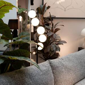 Stojacia lampa KARE Scala Balls, čierne, 160 cm, G9, Čierna, Obývacia izba / jedáleň, Sklo, Dizajn, Stojaca lampa