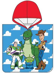 Detské plážové pončo - osuška s kapucňou Toy Story - Príbeh Hračiek - 100 % bavlna, gramáž 300 g/m², 50 × 115 cm, pre deti 3 až