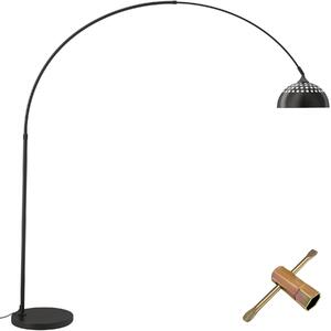 Oblúková lampa Arcus, oceľ, retro štýl, 60W - čierna