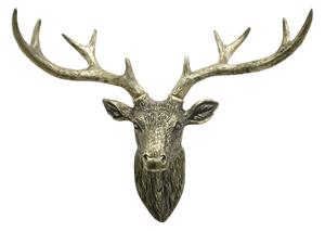 Mosadzná antik nástenná dekorácia hlava Jelen Deer - 50*19*40 cm - Chic Antique