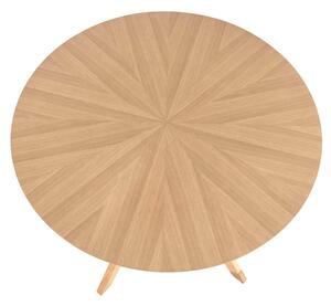 MUZZA Okrúhly stôl lecra Ø 120 cm dubový