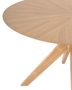 MUZZA Okrúhly stôl lecra Ø 120 cm dubový