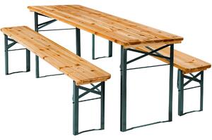 TecTake GmbH pivný set sissi, 3-dielna, skladacia - hnedá
