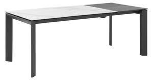 MUZZA Rozkladací stôl sallie 160 (240) x 90 cm antracit / biely