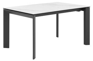 MUZZA Rozkladací stôl sallie 140 (200) x 90 cm čierno-biely