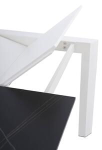 MUZZA Rozkladací stôl sallie 140 (200) x 90 cm bielo-čierny