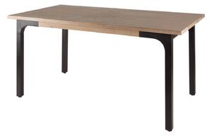 MUZZA Stôl sterma 160 x 90 cm hnedo-čierny