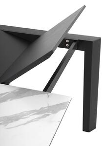 MUZZA Rozkladací stôl sallie 160 (240) x 90 cm antracit / biely