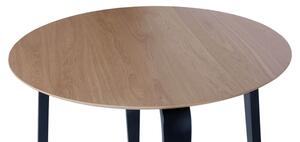 MUZZA Okrúhly stôl rona Ø 100 cm čierny