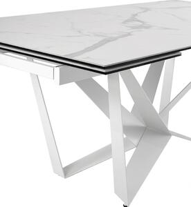MUZZA Rozkladací stôl aysha 180 (220/260) x 100 cm biely