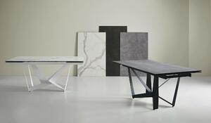 MUZZA Rozkladací stôl aysha 180 (220/260) x 100 cm biely