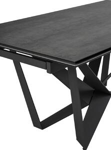 MUZZA Rozkladací stôl aysha 180 (220/260) x 100 cm antracitový