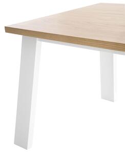 MUZZA Stôl miona 140 x 90 cm bielo-hnedý