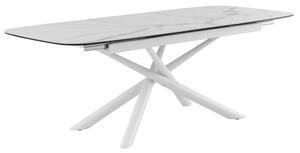 MUZZA Rozkladací stôl sena 160 (200) x 95 cm biely