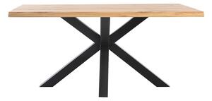 MUZZA Stôl cerga 200 x 100 cm čierny