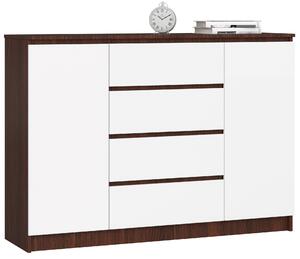 NovýNábytok.sk Komoda Keanu K140 2D 4SZ (wenge + biela). Akcia -17%. Vlastná spoľahlivá doprava až k Vám domov. 1151980