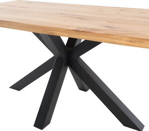 MUZZA Stôl cerga 160 x 90 cm čierny