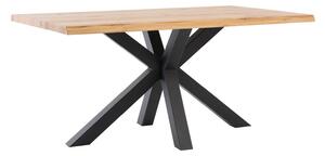 MUZZA Stôl cerga 160 x 90 cm čierny