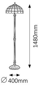 Rabalux 8078 - Tiffany vitrážová stojacia lampa MARVEL 2xE27/60W/230V