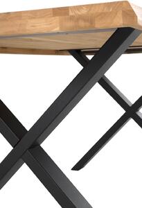 MUZZA Stôl coner 140 x 90 cm čierny