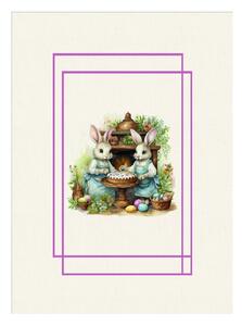 Bavlnená veľkonočná kuchynská utierka digitálna potlač MIGU06-3 50x70 cm Farba Viacfarebná