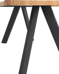 MUZZA Stôl lunac 140 x 90 cm čierny